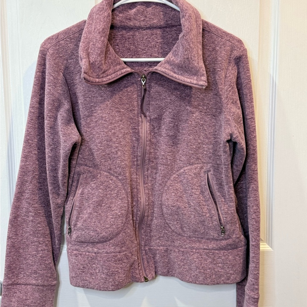 Lole Heathered Mauve Zip-Up Jacket
